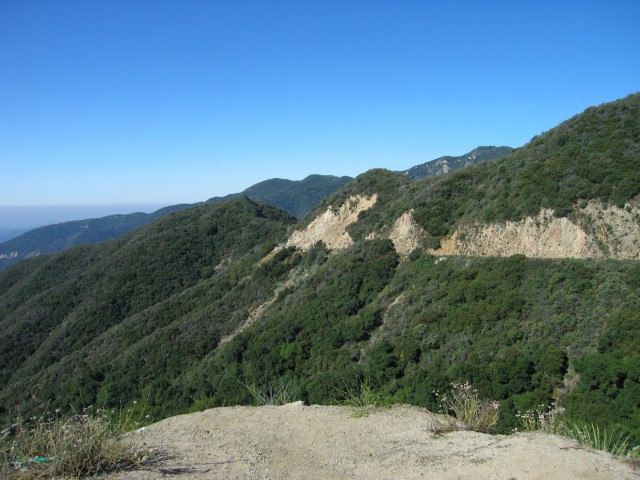 The road was carved out of the side of the mountains