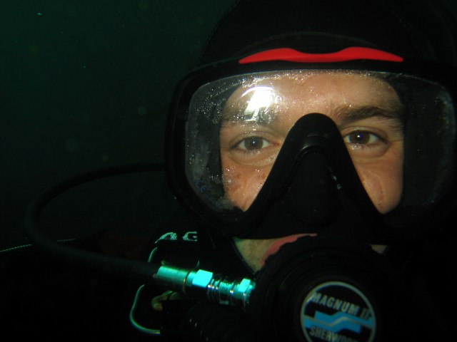 Self-portrait on SCUBA